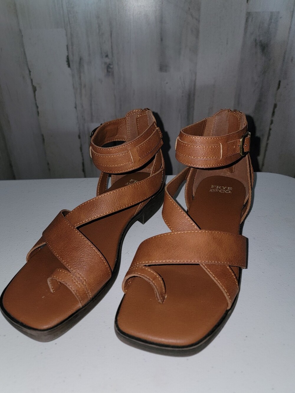 Frye & Co Women's Tallu Ankle Leather Strappy Sandals
